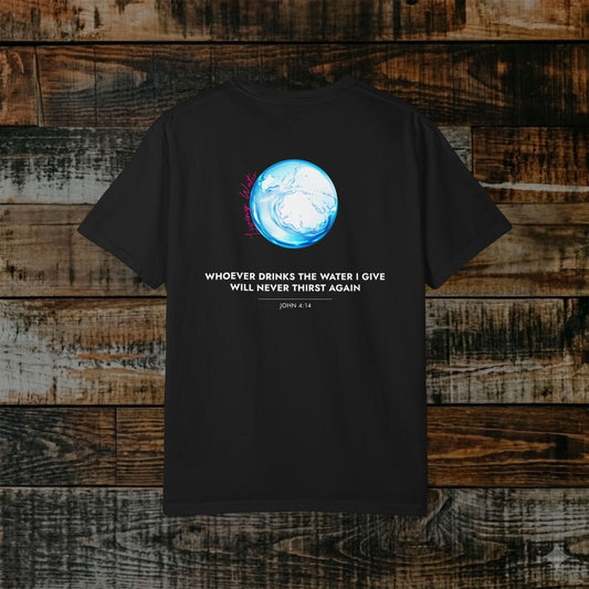 Illustrated Scripture Tee - John 4:14 - Living Water
