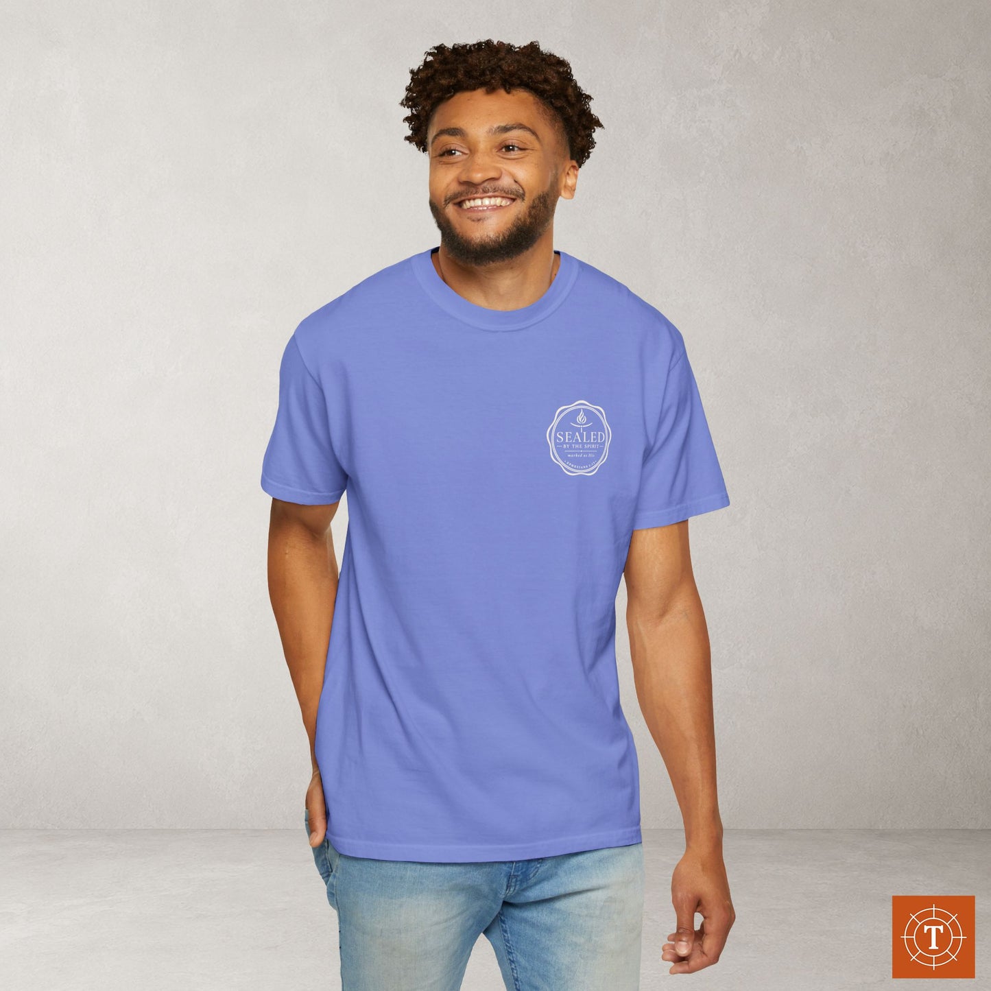 Sealed by the Spirit — Ephesians 1:13 Subtle Scripture Tee | Chest Print