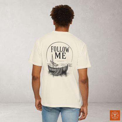 Illustrated Scripture Tee - Matthew 4:19 - Follow Me