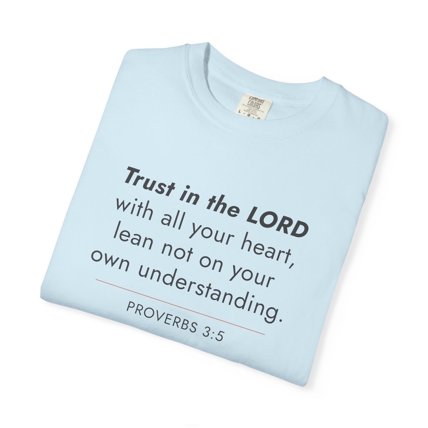 Proverbs 3:5 Minimalist Bible Verse Christian Scripture Tee
