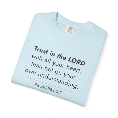 Proverbs 3:5 Minimalist Bible Verse Christian Scripture Tee