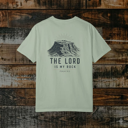 Illustrated Scripture Tee - Psalm 18:2 - The LORD is My Rock (at David's Masada)