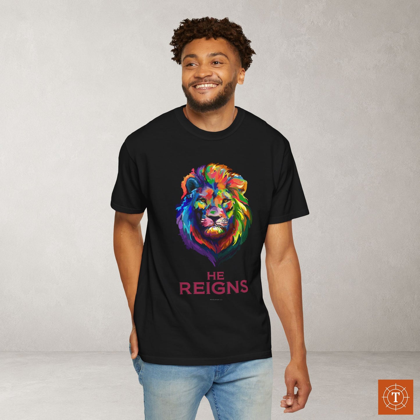 Illustrated Scripture Tee - Revelation 5:5 - The Lion of the Tribe of Judah