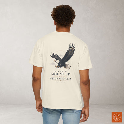 Illustrated Scripture Tee - Isaiah 40:31 - Mount up wings like eagles