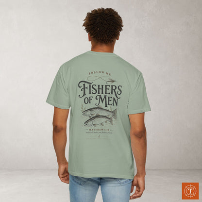 Illustrated Scripture Tee - Matthew 4:19 - Fishers of Men Shirt