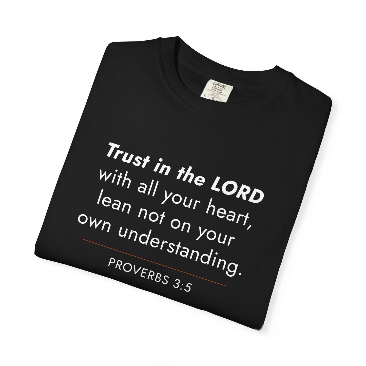 Proverbs 3:5 Minimalist Bible Verse Christian Scripture Tee