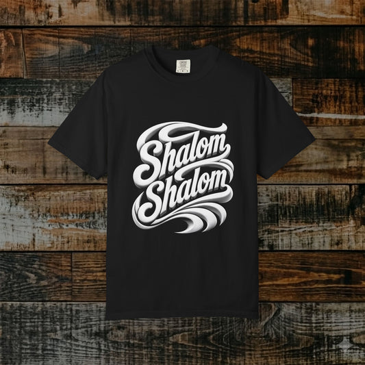 Illustrated Scripture Tee - Isaiah 26:3 - Shalom Shalom