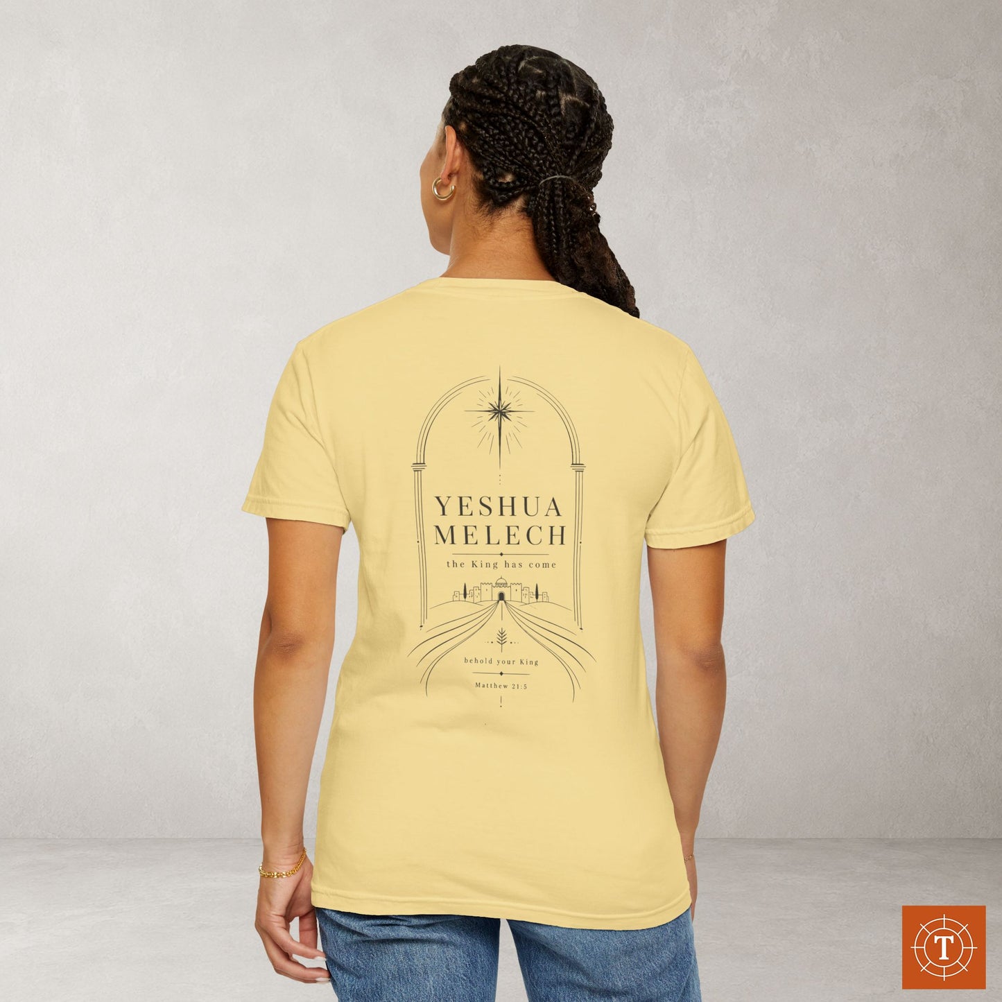 Illustrated Scripture - Matthew 21:5 - Behold Your King Messianic Tee