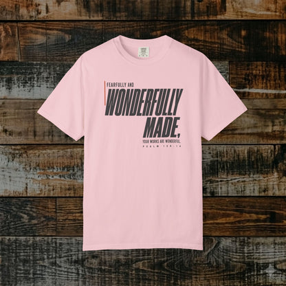 Psalm 139:14 Minimalist Christian Bible Verse Tee - Fearfully and wonderfully made