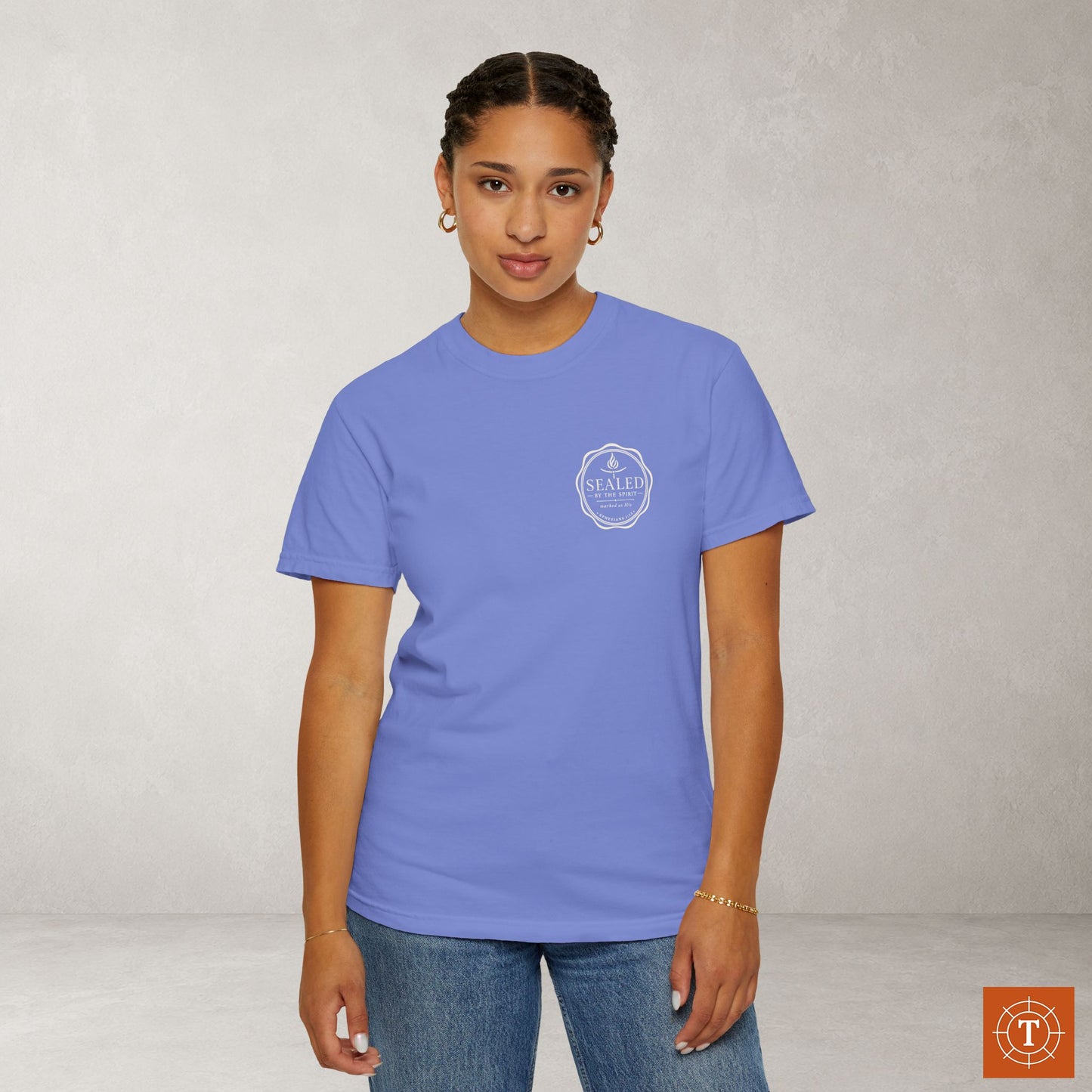 Sealed by the Spirit — Ephesians 1:13 Subtle Scripture Tee | Chest Print