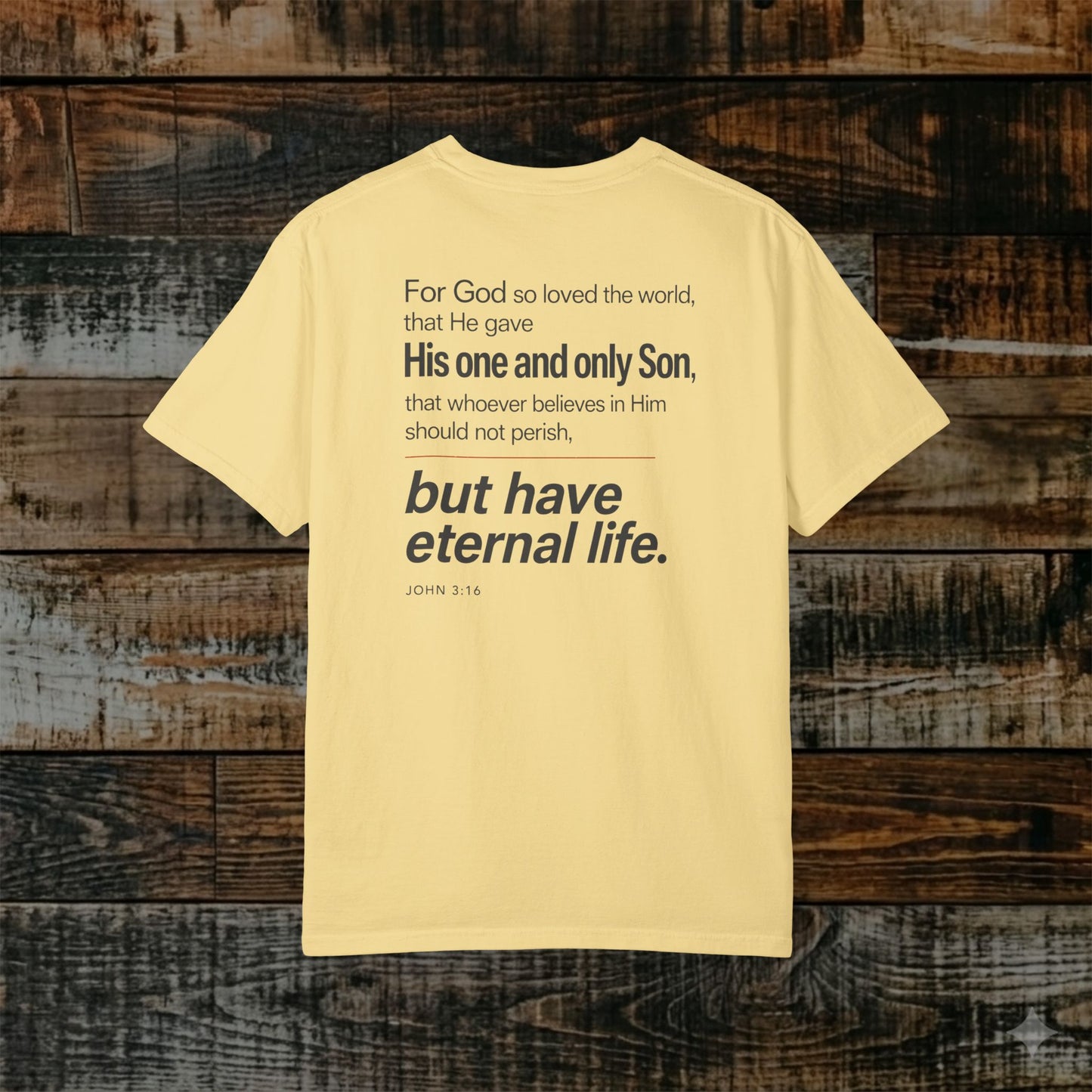 John 3:16 Christian Scripture Tee - Full Verse - For God so live the world