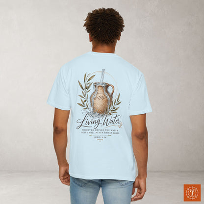 Illustrated Scripture Tee - John 4:14 - Living Water
