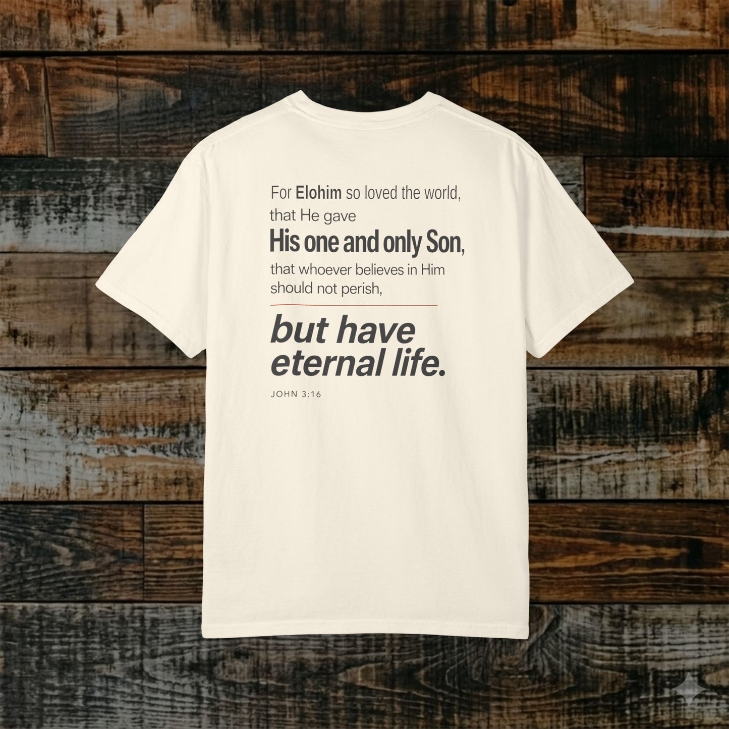 John 3:16 Hebrew-Roots Scripture Tee - Full Verse - For Elohim so loved the world