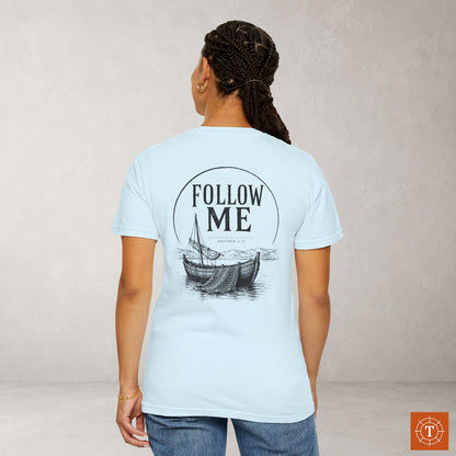 Illustrated Scripture Tee - Matthew 4:19 - Follow Me