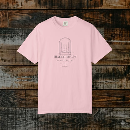 Illustrated Scripture - Exodus 20:8 - Shabbat Shalom Shirt Hebrew Roots Tee
