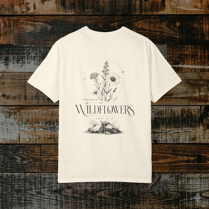 Illustrated Scripture Tee - Luke 12:27 - Consider Wildflowers