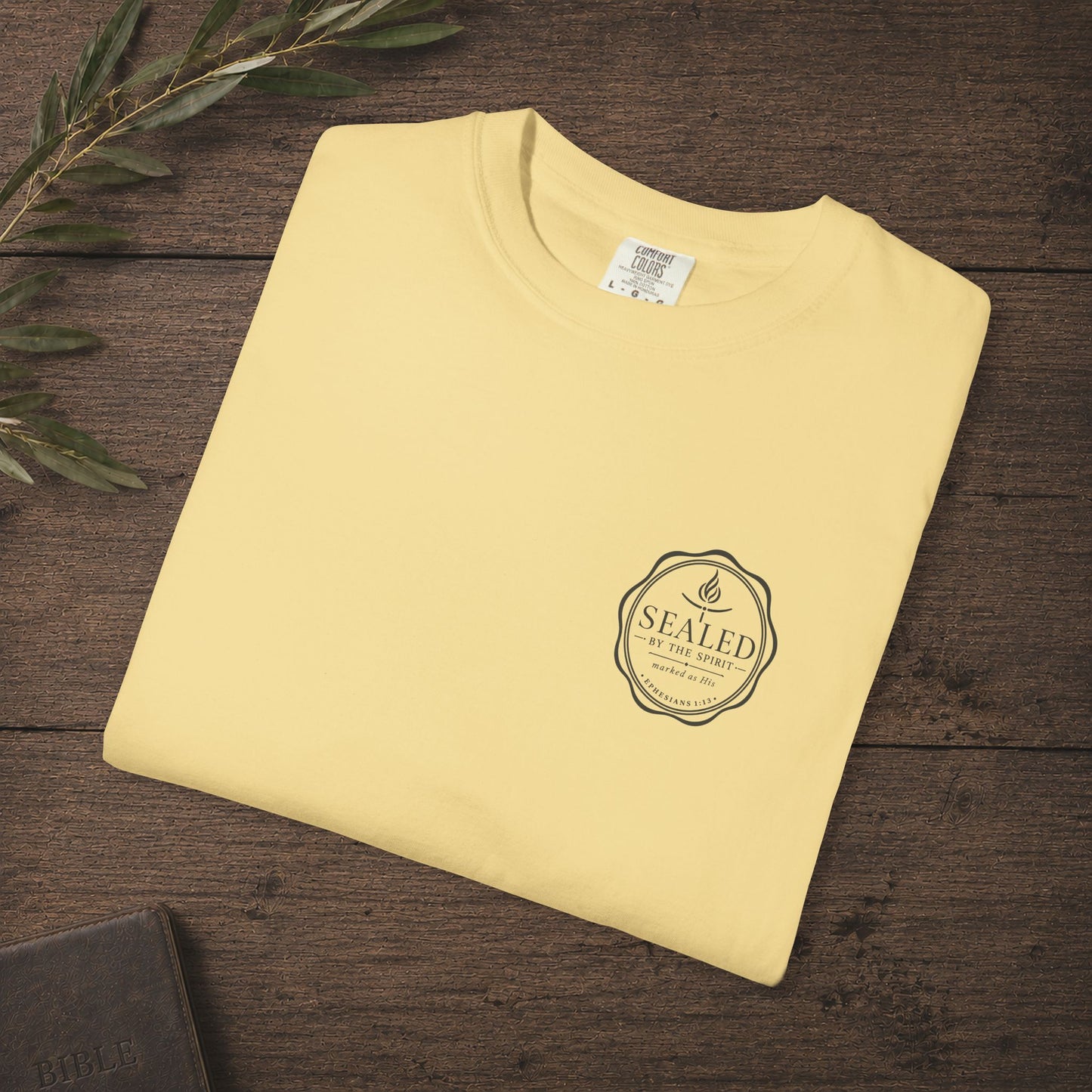 Sealed by the Spirit — Ephesians 1:13 Subtle Scripture Tee | Chest Print