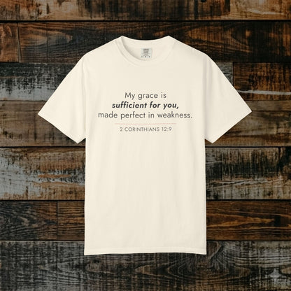 2 Corinthians 12:9 Minimalist Hebrew Roots Scripture Tee