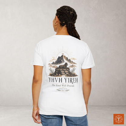 YHVH YIREH - Names of God Tee - Genesis 22:14 - Back Print