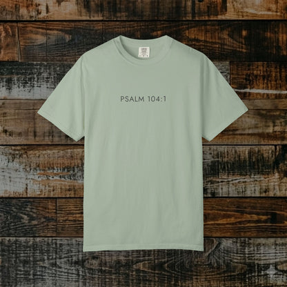 Aesthetic Christian Tee — Psalm 104:1 Modern Scripture Tee