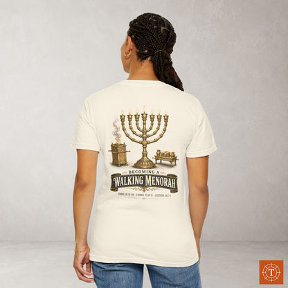 Illustrated Scripture Tee - Exodus 25 & 27 - Becoming a Walking Menorah Shirt
