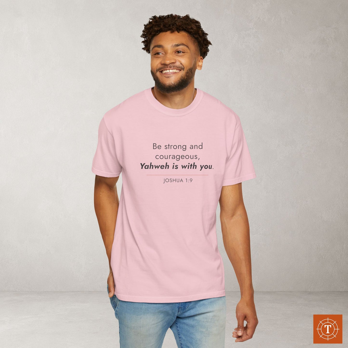 Joshua 1:9 Minimalist Hebrew Roots Scripture Tee