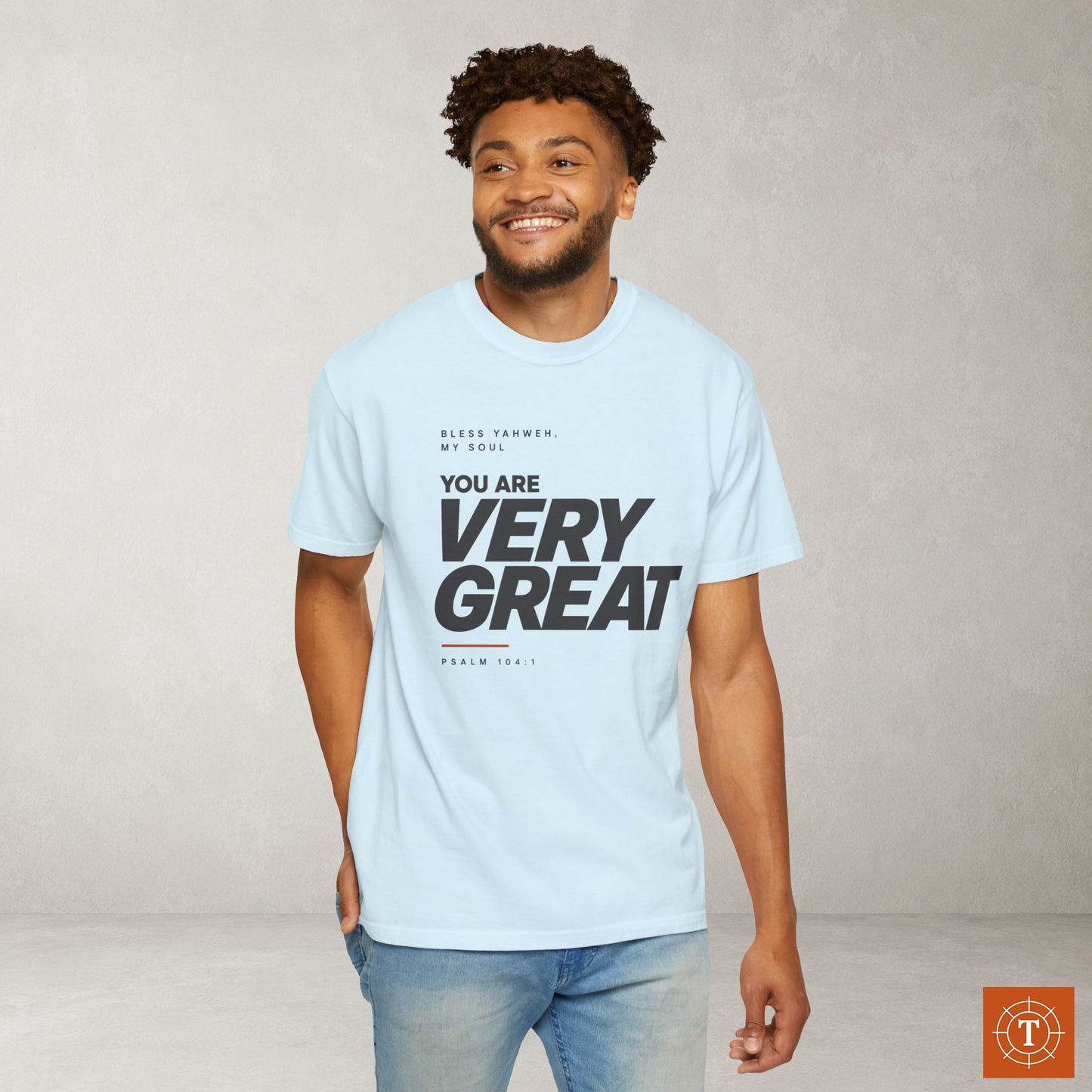 Psalm 104:1 Yahweh Minimalist Hebrew Roots Scripture Tee - Bless Yahweh, my soul
