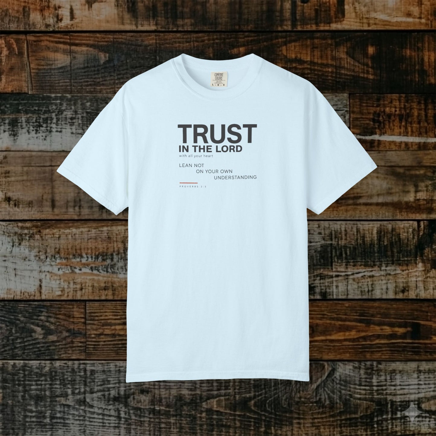 Proverbs 3:5 Minimalist Christian Scripture Tee - Trust in the LORD with all your heart