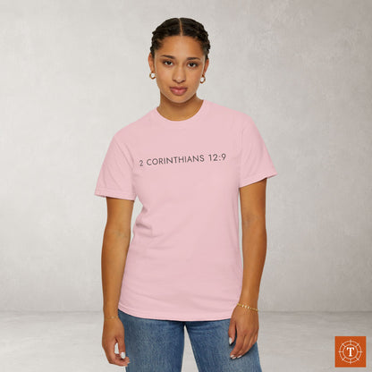 Aesthetic Messianic Tee — 2 Corinthians 12:9 Modern Hebrew Roots Tee