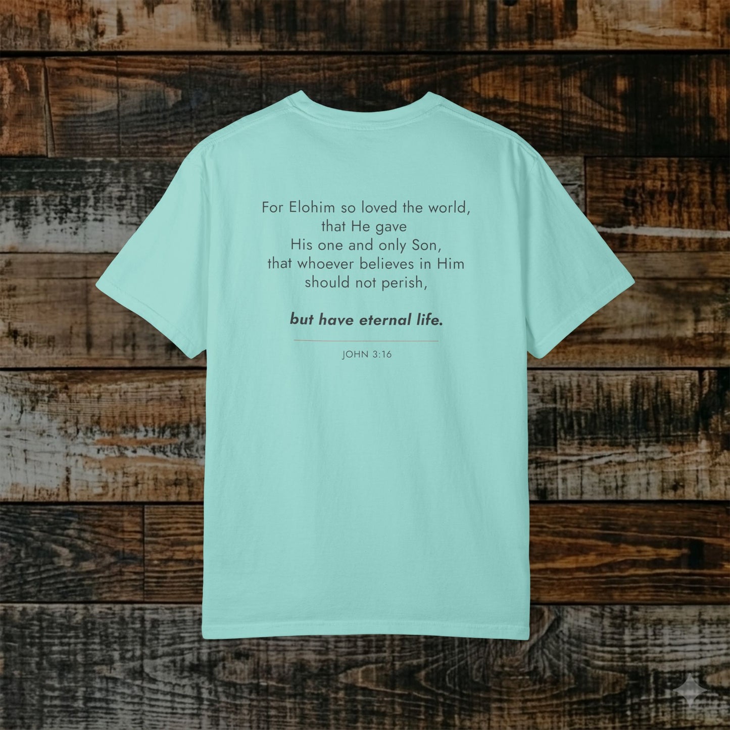 John 3:16 Hebrew-Roots Scripture Tee — Full Verse Collection