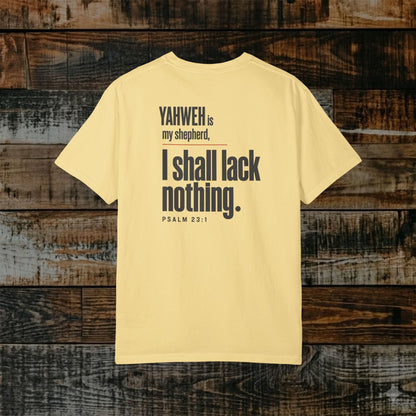 Psalm 23:1 Hebrew Roots Scripture Tee - Full Verse - Yahweh is my shepherd