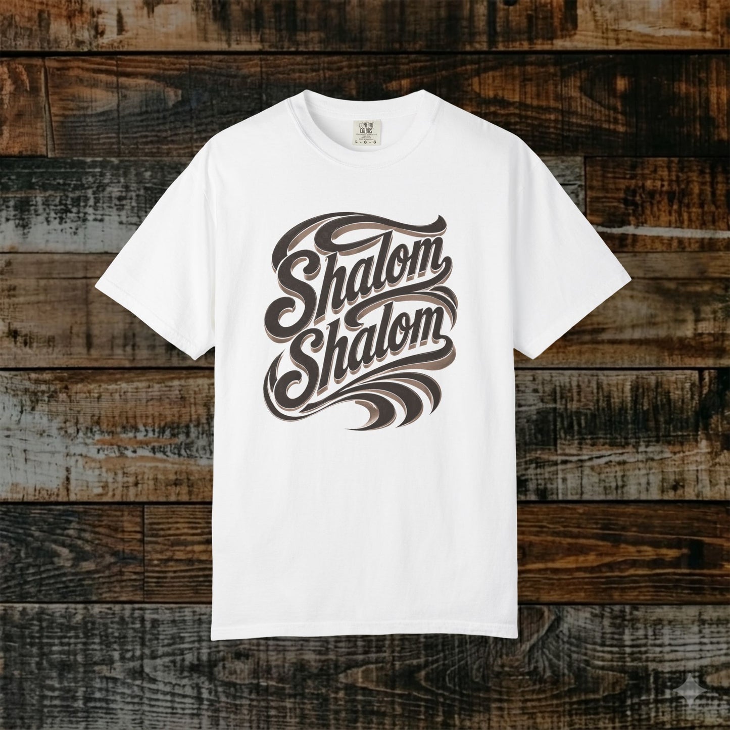 Illustrated Scripture Tee - Isaiah 26:3 - Shalom Shalom