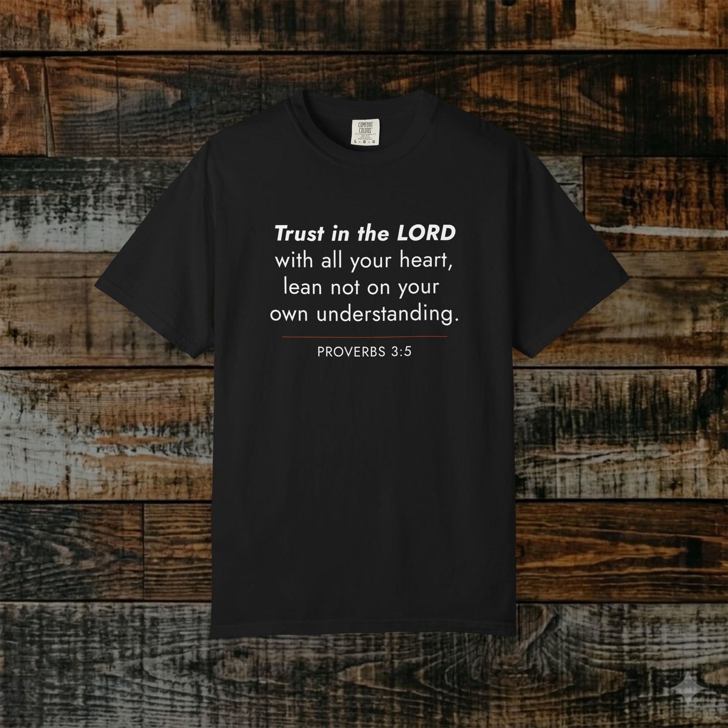 Proverbs 3:5 Minimalist Bible Verse Christian Scripture Tee