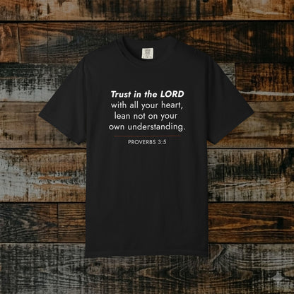 Proverbs 3:5 Minimalist Bible Verse Christian Scripture Tee