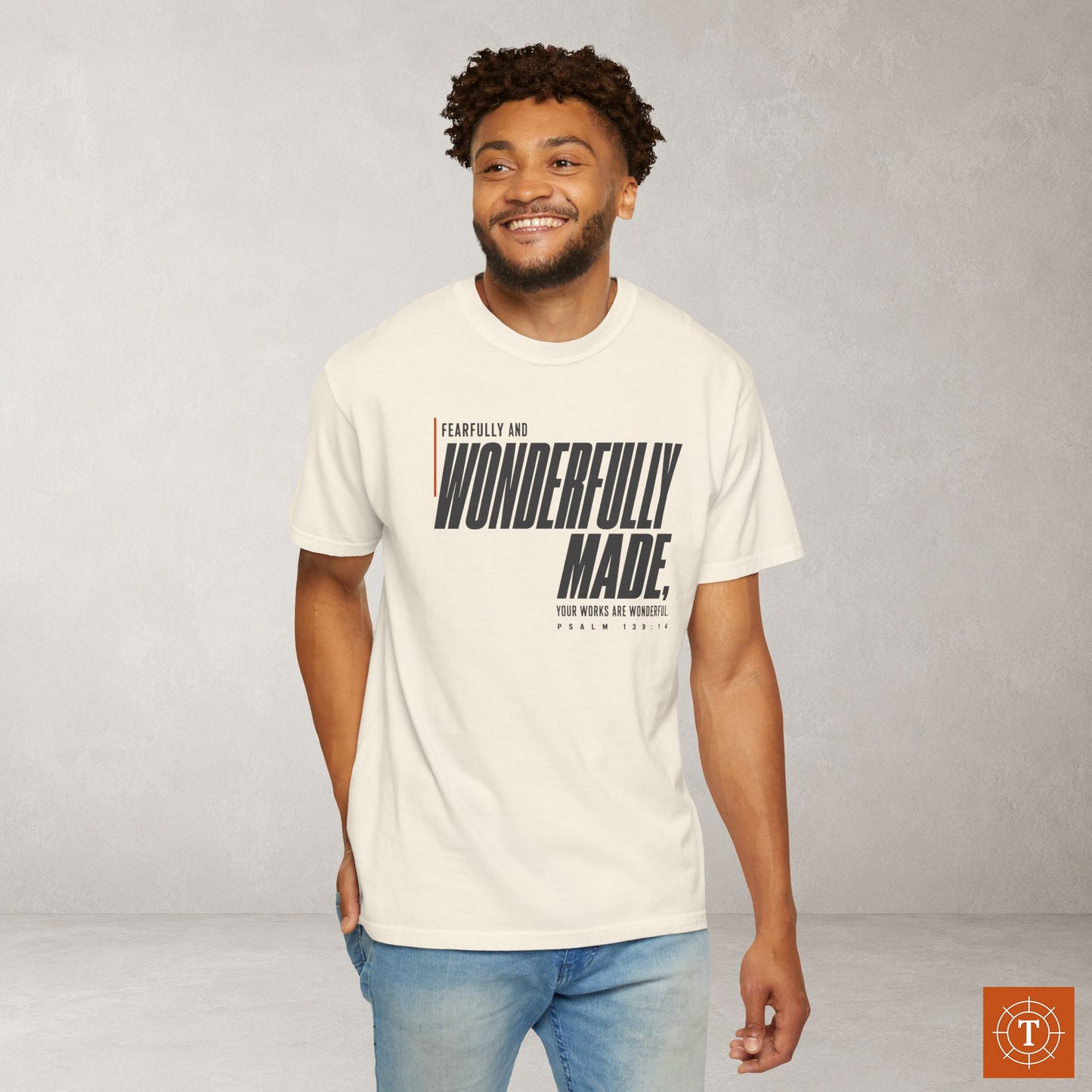 Psalm 139:14 Minimalist Christian Bible Verse Tee - Fearfully and wonderfully made