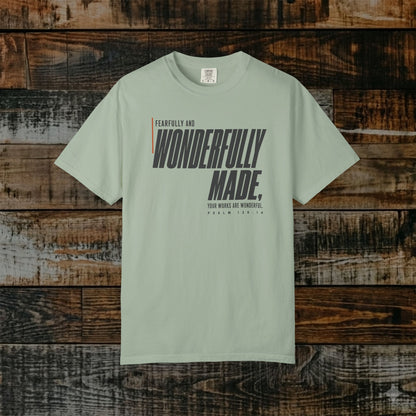 Psalm 139:14 Minimalist Christian Bible Verse Tee - Fearfully and wonderfully made