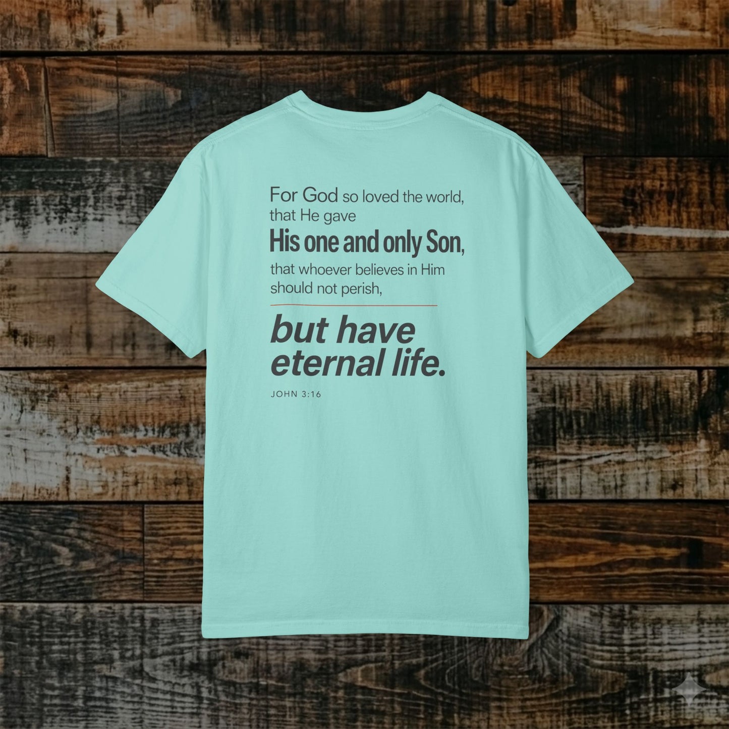 John 3:16 Christian Scripture Tee - Full Verse - For God so live the world