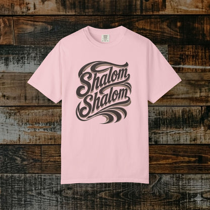 Illustrated Scripture Tee - Isaiah 26:3 - Shalom Shalom
