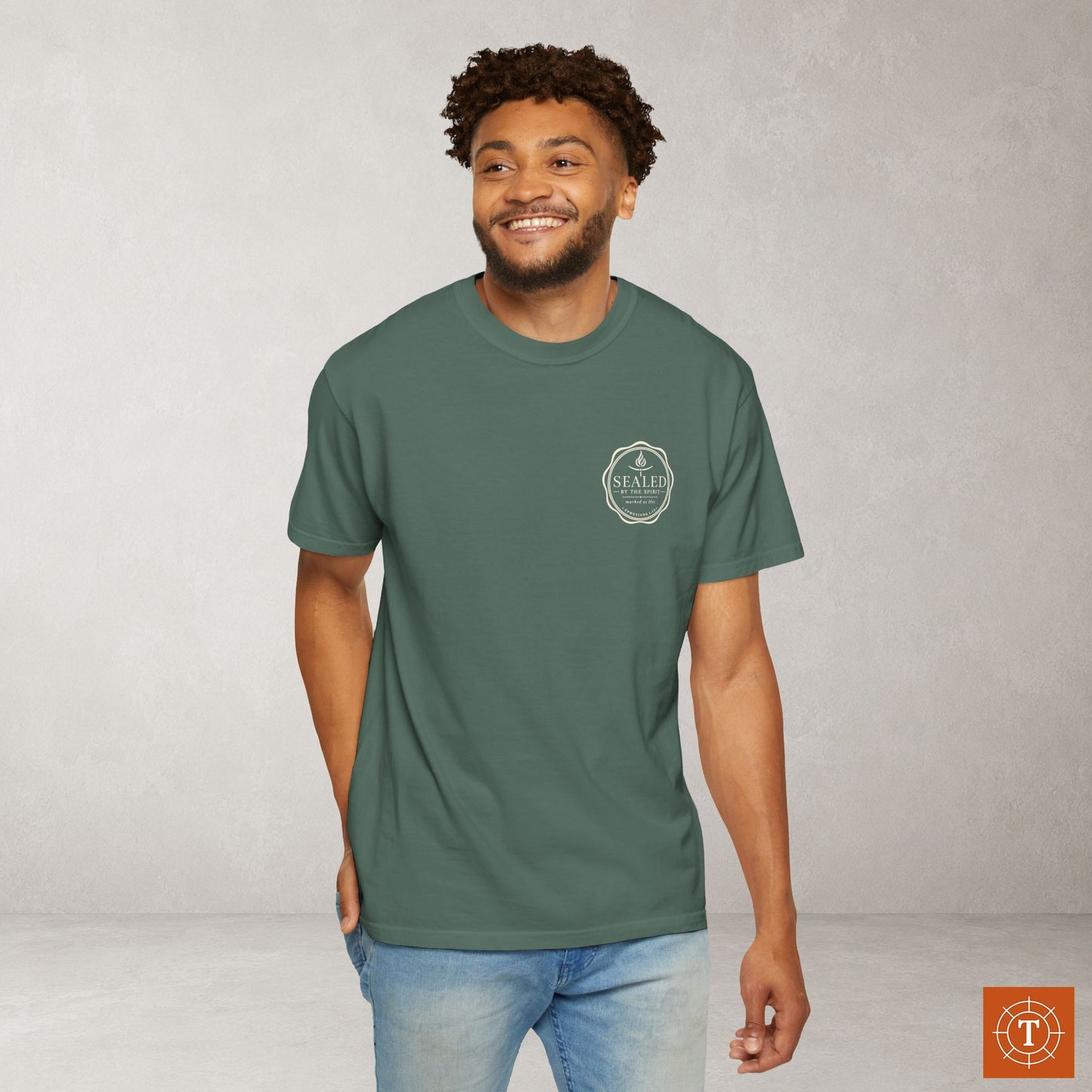Sealed by the Spirit — Ephesians 1:13 Subtle Scripture Tee | Chest Print