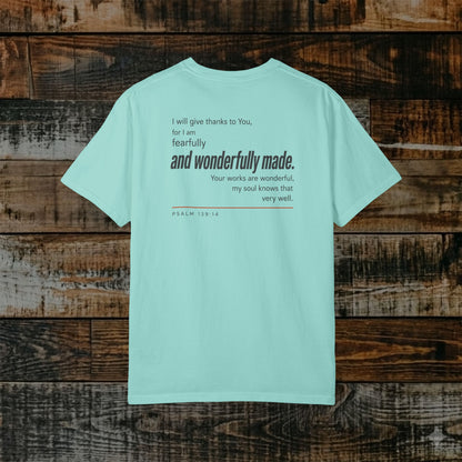 Psalm 139:14 Christian Hebrew-Roots Scripture Tee - Full Verse - Fearfully and wonderfully made