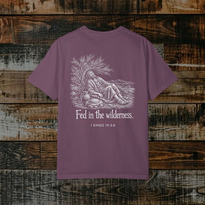 Illustrated Scripture Tee - 1 Kings 19:5-8 - Fed