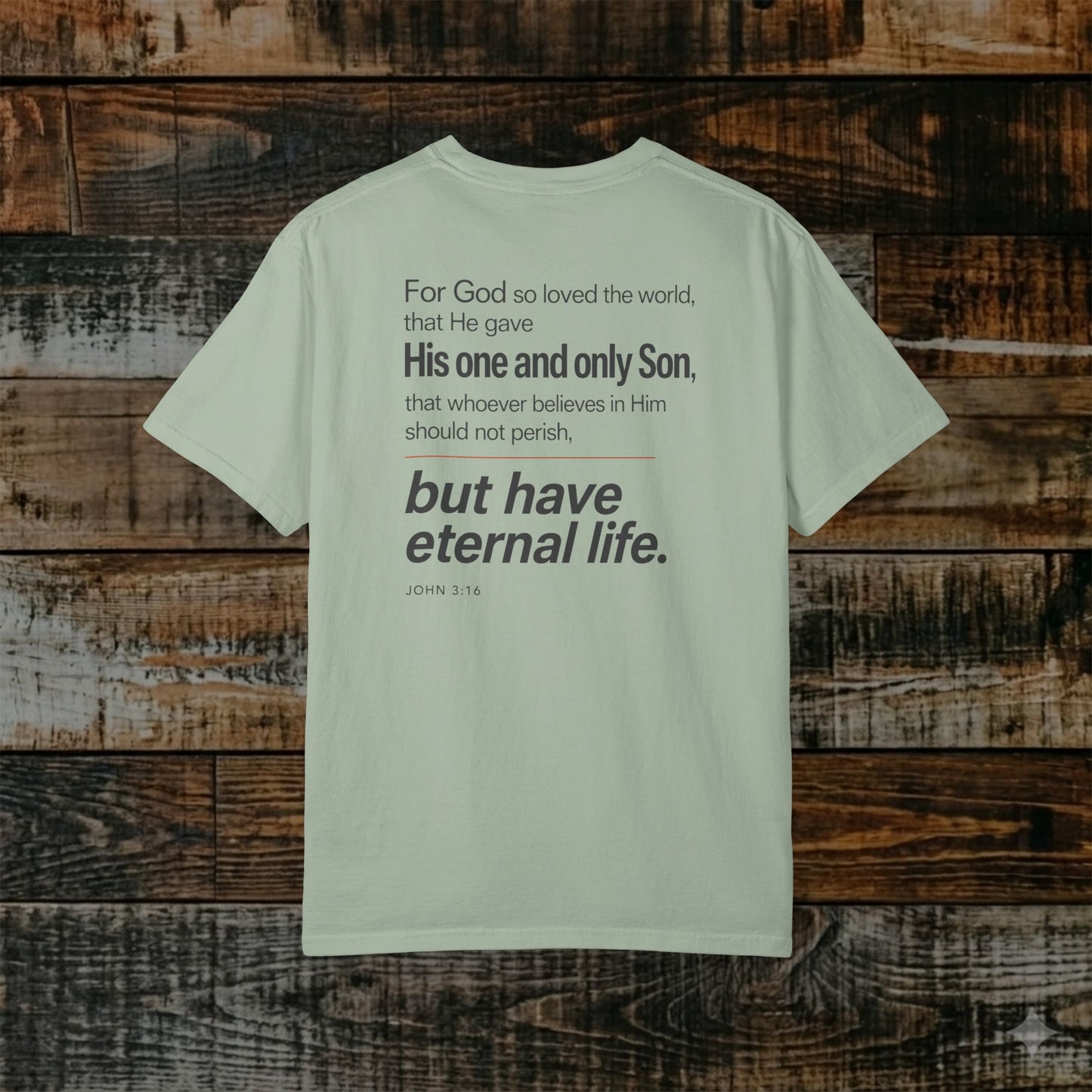 John 3:16 Christian Scripture Tee - Full Verse - For God so live the world