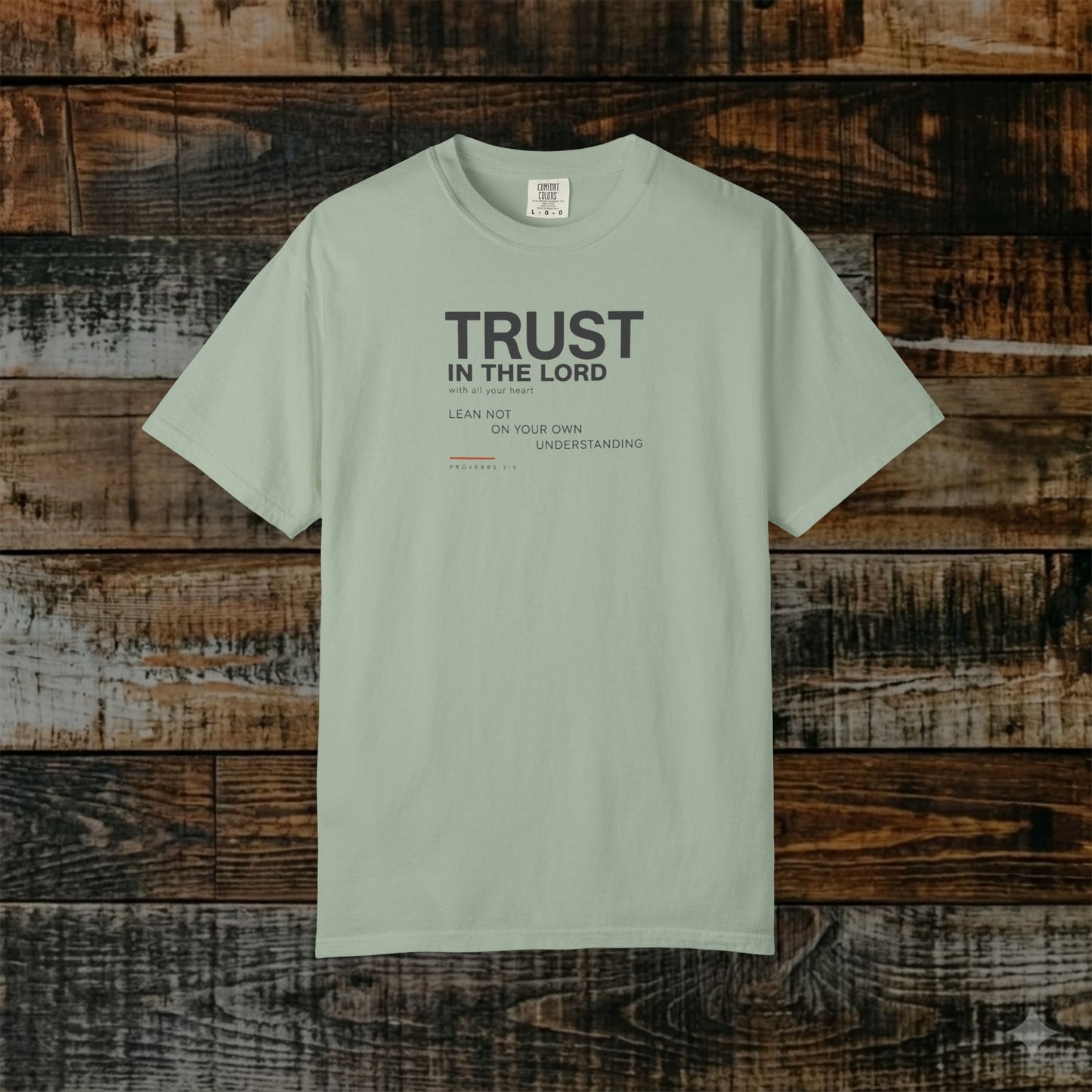 Proverbs 3:5 Minimalist Christian Scripture Tee - Trust in the LORD with all your heart
