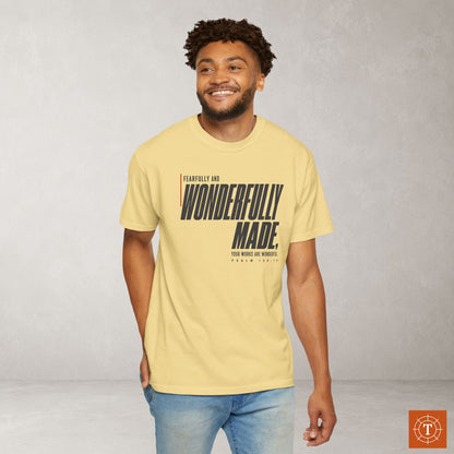 Psalm 139:14 Minimalist Christian Bible Verse Tee - Fearfully and wonderfully made