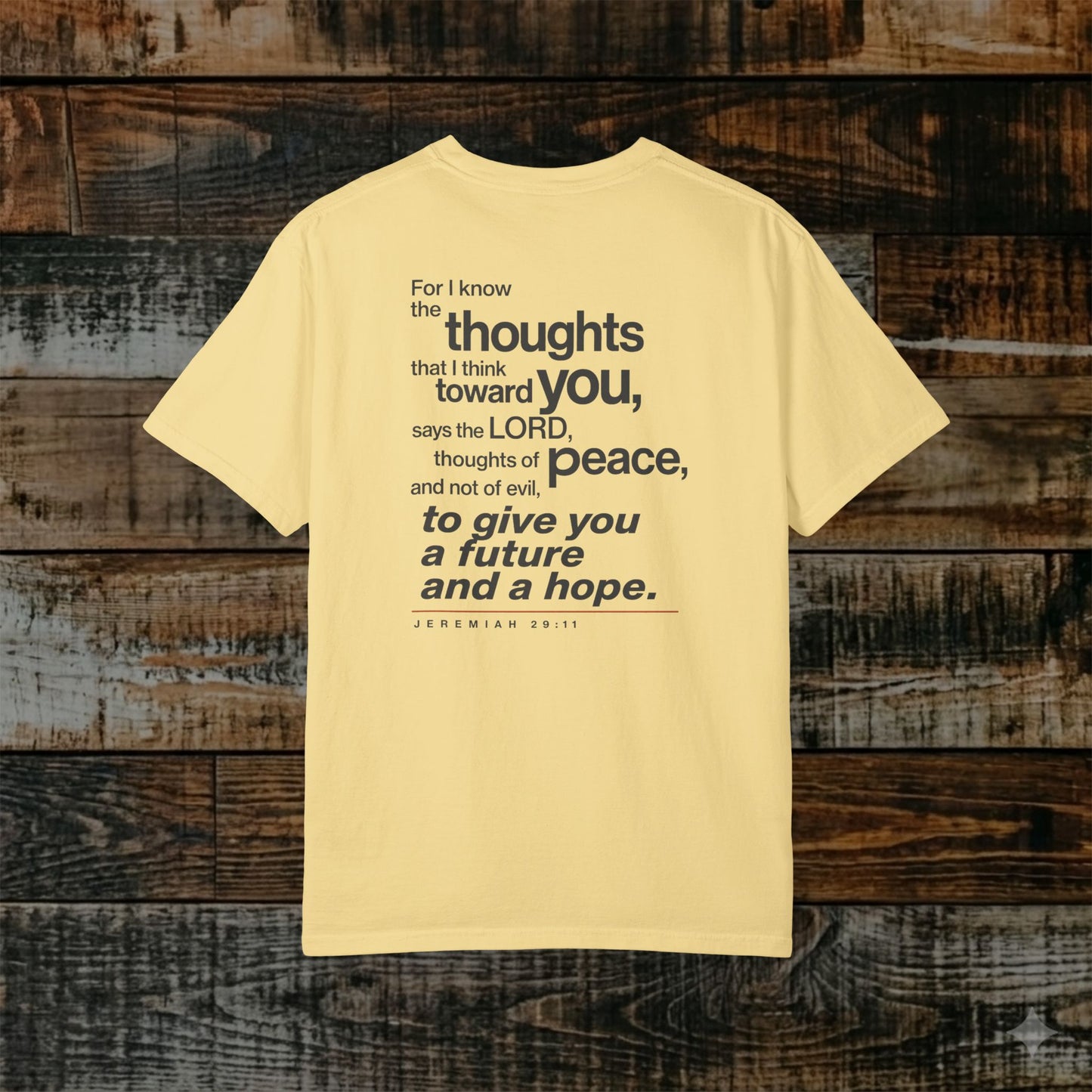 Jeremiah 29:11 Christian Scripture Tee - Full Verse - Future and Hope