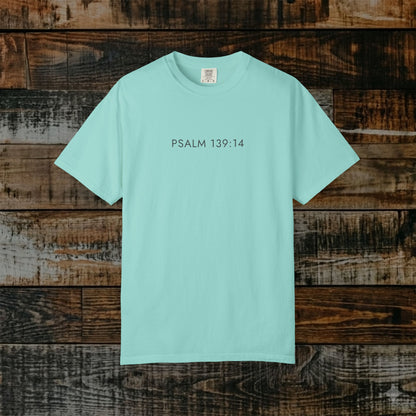 Aesthetic Christian Tee — Psalm 139:14 Modern Scripture Tee