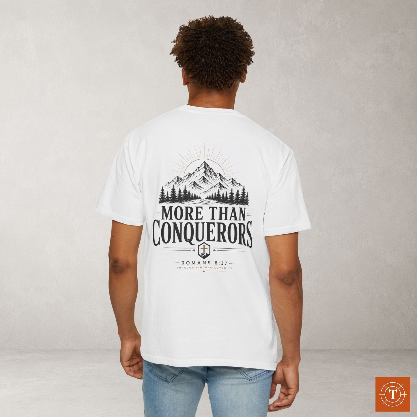 Illustrated Scripture - Romans 8:37 - More Than Conquerors Tee