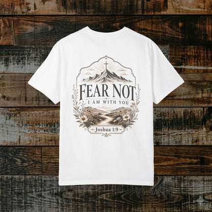Illustrated Scripture - Joshua 1:9 - Feminine Fear Not I Am With You Tee