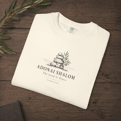 ADONAI SHALOM - Names of God Tee - Judges 6:24 - Front Print