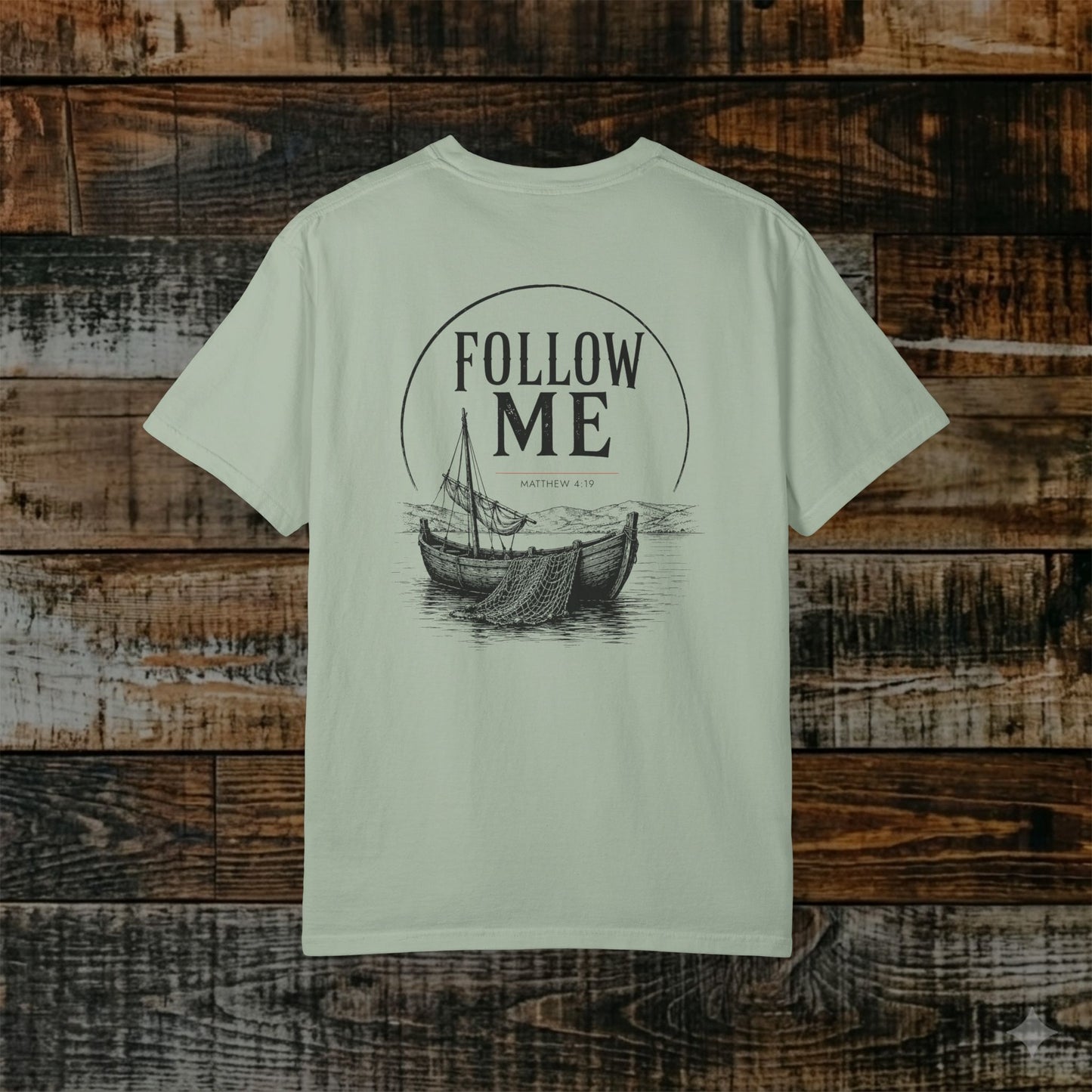 Illustrated Scripture Tee - Matthew 4:19 - Follow Me